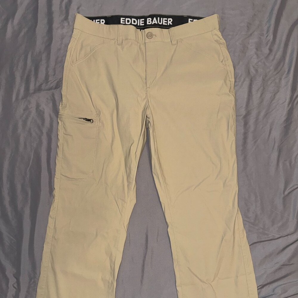 Eddie Bauer Hiking Pants Tan Outdoor Utility Pants Men’s Performance Cargo